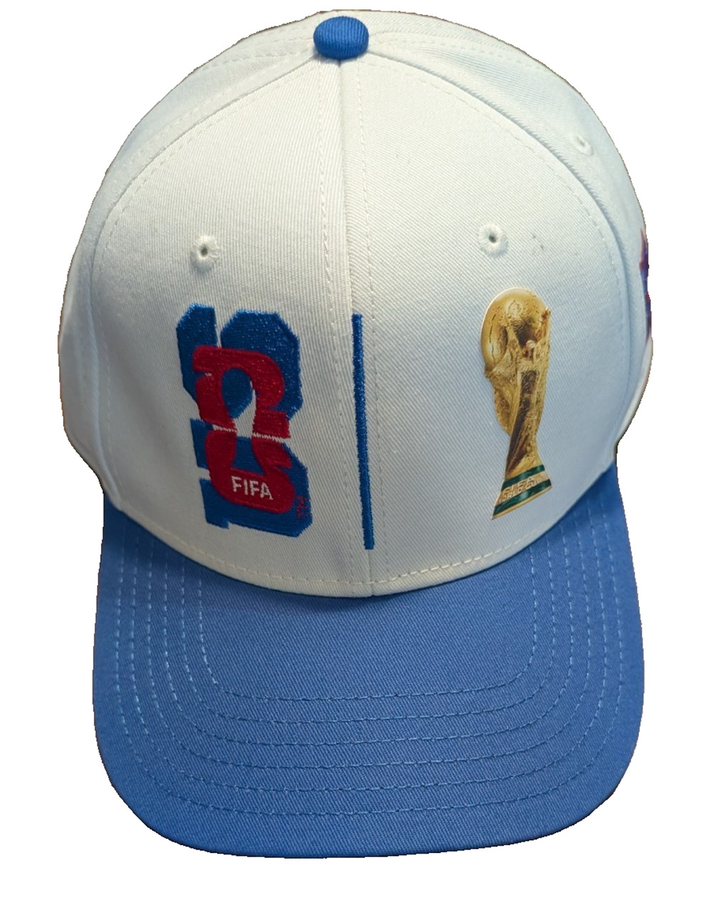 FIFA OFFICIAL LICENSED WORLD CUP 2026 YOUTH Adjustable Hat US White/Blue